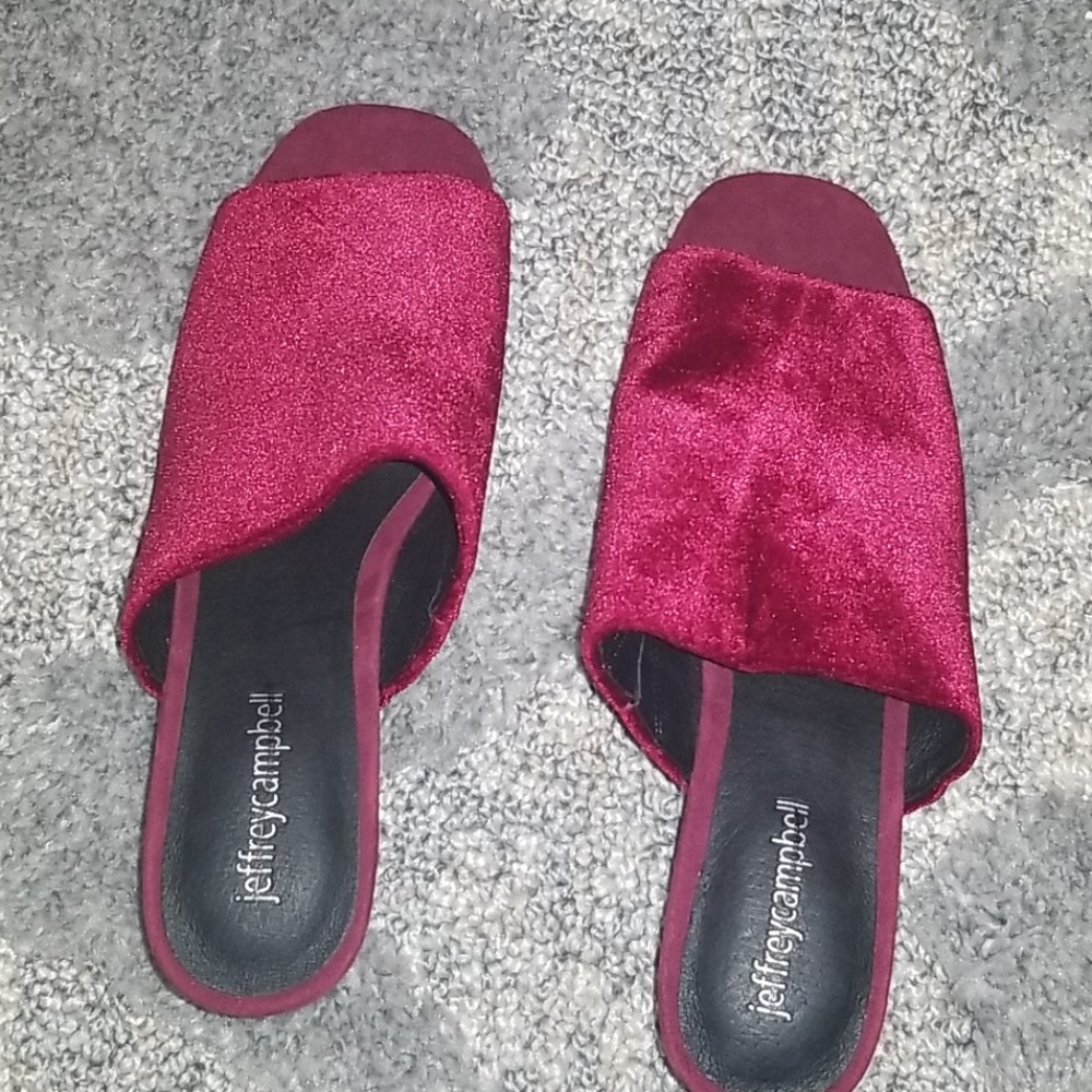Jeffrey Campbell Open Toe Wedge Slides